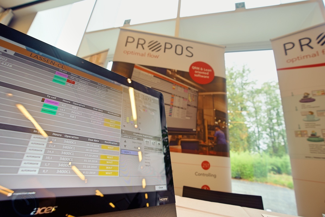 PROPOS op de TechniShow: Bent u klaar voor de toekomst? 3 - lean lead agoria propos stand shop floor control scherm